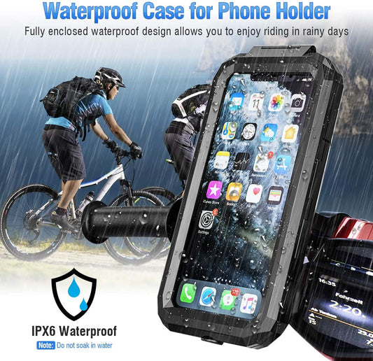 KIHO™ 360° Bicycle Motor Bike Waterproof Phone Case Mount Holder